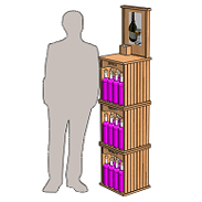 wine-rack-stacked-crates-display-retail racks for wine store